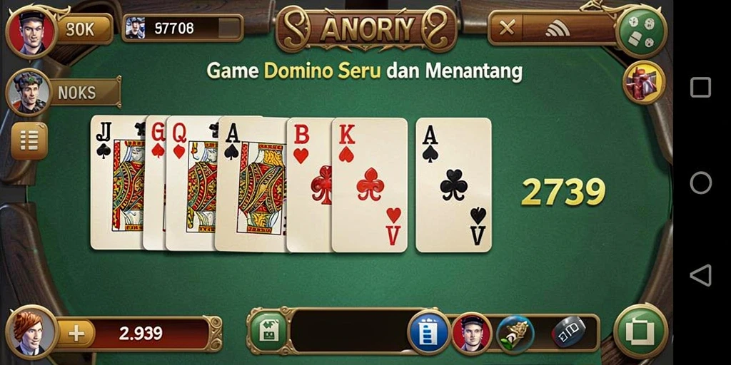 Tangkapan layar gameplay menarik dari game Domino 2739.