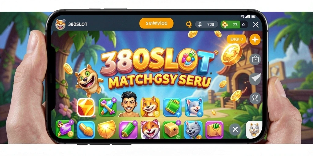 Tampilan menarik dari gameplay Match-3 di 380SLOT.