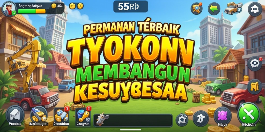 Screenshot gameplay <strong>55RP</strong> menampilkan aksi manajemen bisnis yang seru.