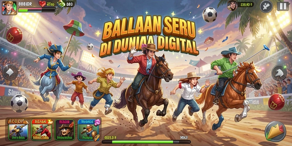 Tampilan gameplay balapan yang mendebarkan dan seru di 888IDR.