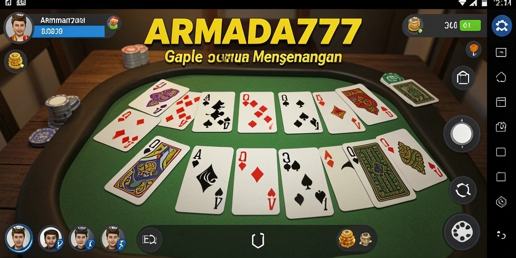 Tampilan gameplay seru di ARMADA777 saat bermain Gaple.