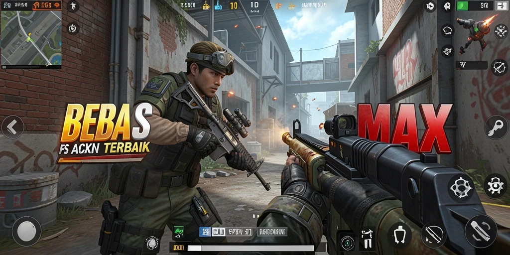 Tangkapan layar gameplay BEBASMAX yang eksplosif dan mendebarkan.