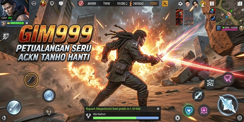 Gameplay GIM999 yang penuh aksi dan seru.
