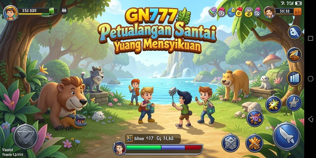 Screenshot dari gameplay GN777 yang penuh warna dan seru.