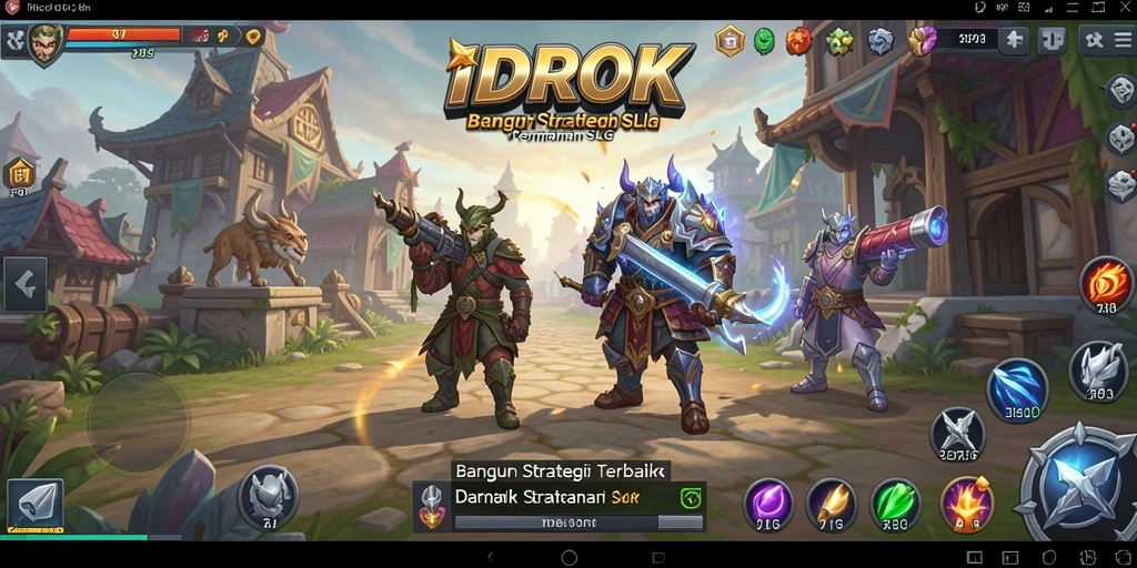 Screenshot utama <strong>IDROK</strong> menampilkan strategi dan pertempuran yang dinamis.