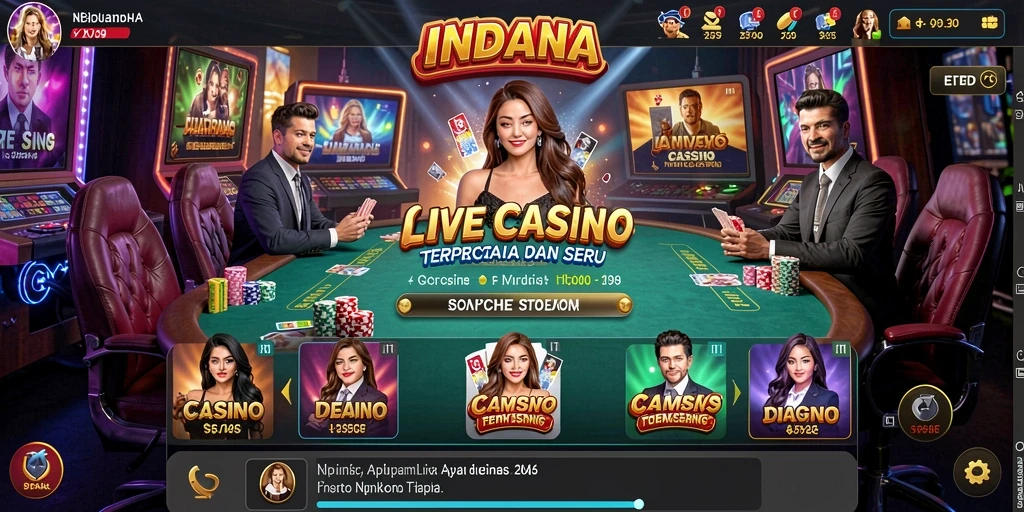 Tampilan gameplay seru dari aplikasi Live Casino INDAAA.