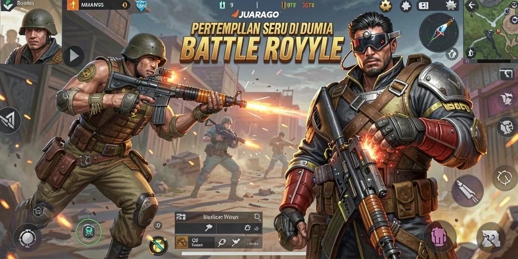 Screenshot gameplay JUARAGO menampilkan aksi intens dan strategi tim.