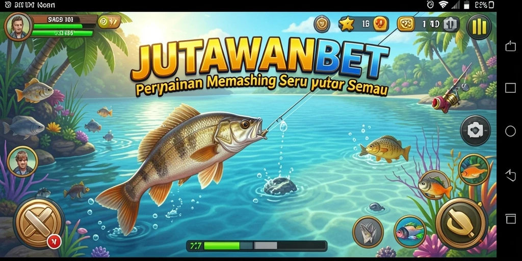 Tangkapan menarik di gameplay JUTAWANBET saat memancing.