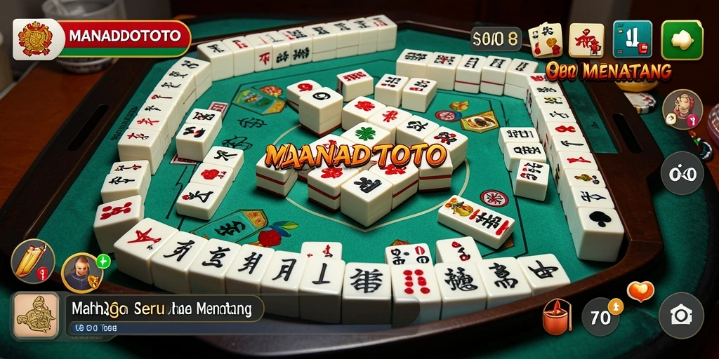 Screenshot utama MANADOTOTO menampilkan gameplay Mahjong yang menarik.