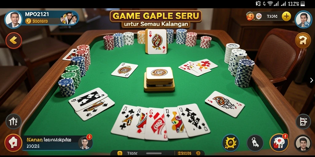 Gameplay seru Gaple di MPO2121 dengan pemain dari seluruh Indonesia.