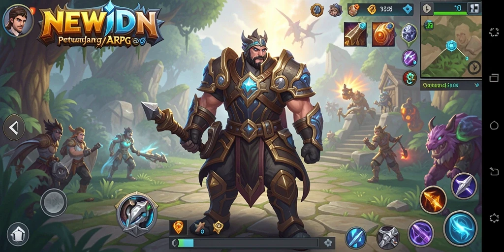 Tampilan seru selama gameplay ARPG di NEWIDN.