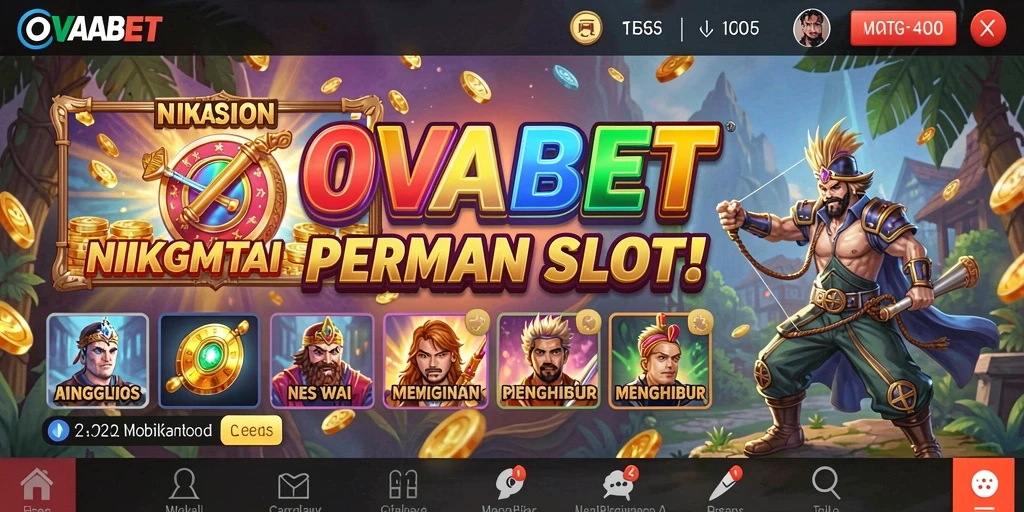 Tampilan menarik dari gameplay Slot OVABET yang penuh warna.
