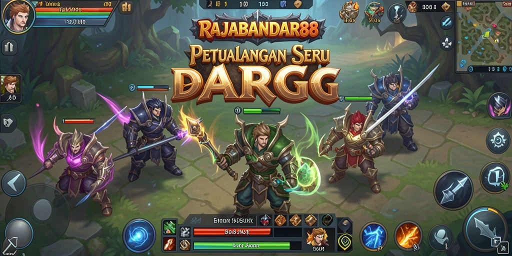 Tangkapan layar utama RAJABANDAR88 menampilkan aksi seru dalam pertarungan ARPG.