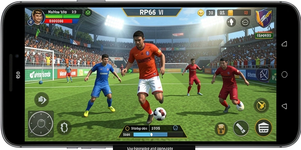 Screenshot gameplay RP66 menampilkan aksi seru dalam pertandingan olahraga.