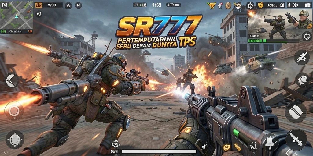 Gameplay seru SR777 saat pertempuran berlangsung.