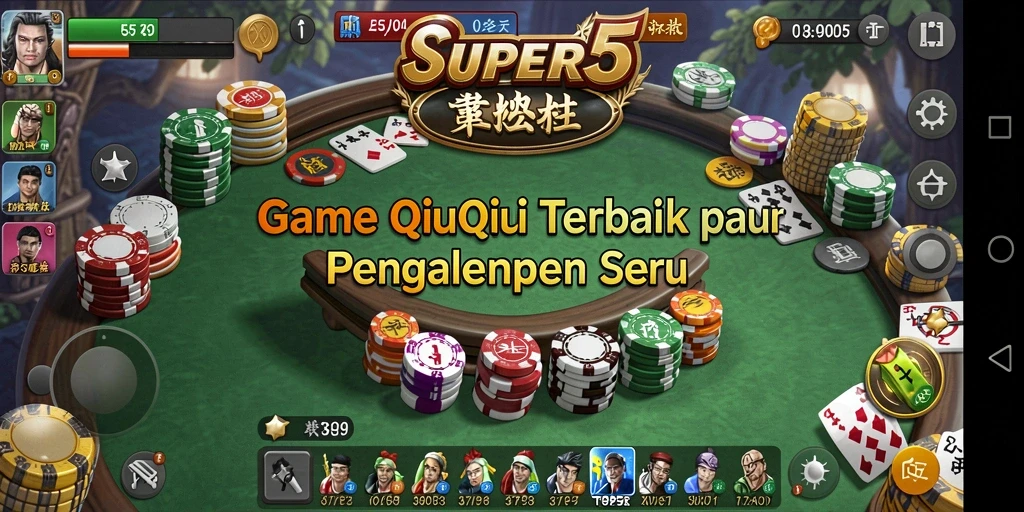 Tampilan gameplay QiuQiu yang seru di SUPER5.