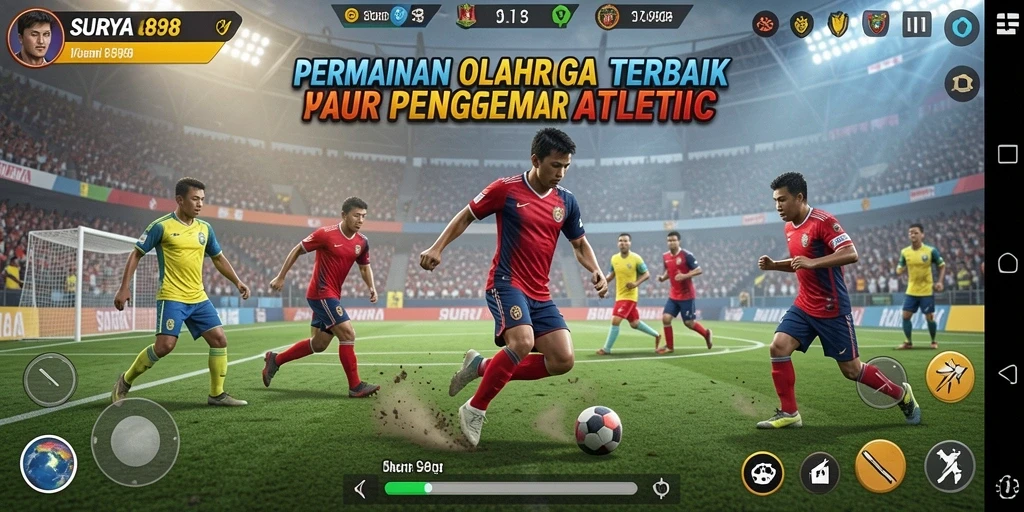 Screenshot gameplay SURYA898 yang memperlihatkan aksi olahraga seru.