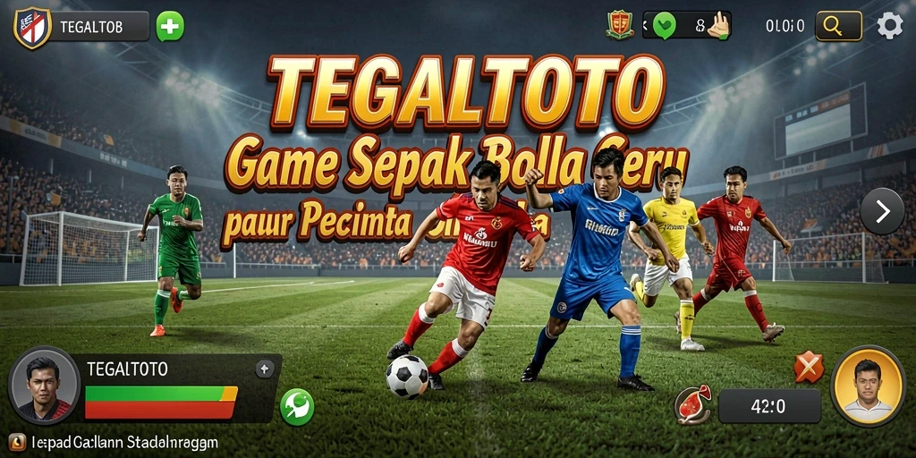 Tampilan mencengangkan dari gameplay sepak bola di TEGALTOTO.