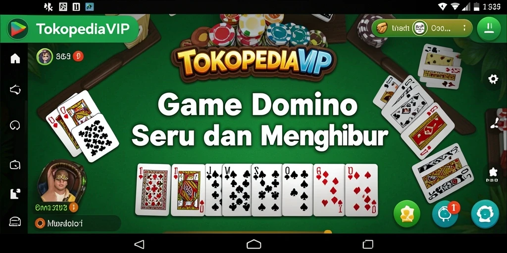 Tampilan gameplay seru di TOKOPEDIAVIP dengan variasi mode Domino.