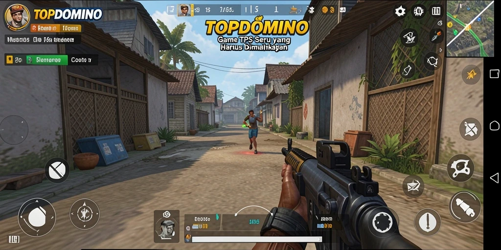 Tampilan menarik dari gameplay TPS di TOPDOMINO.