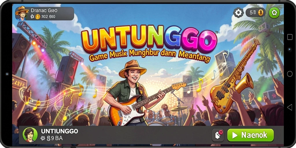Tampilan gameplay seru dan interaktif dari UNTUNGGO.
