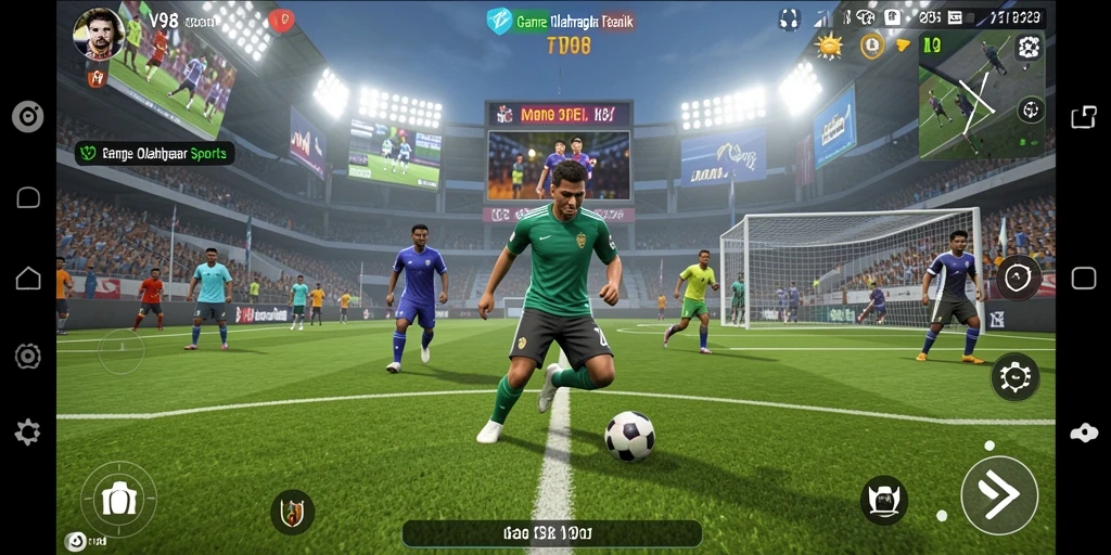 Tampilan gameplay <strong>V98</strong> yang penuh aksi dalam berbagai cabang olahraga.