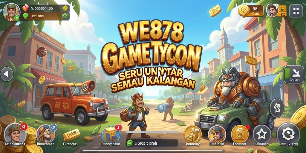 Tampilan gameplay WE878 yang menawan dan interaktif dalam manajemen bisnis.